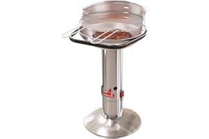 Barbecook Loewy 50 barbecue au charbon couleur métallique en inox Ø 47.5cm H 99cm 2234512000 Gris