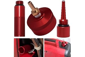 E-cowlboy für Honda EU3000i EU2000i EU1000i Generator Aluminium verlängerter Tankdeckel, sauberer Ölwechseltrichter und magnetischer Ölpeilstab, rot