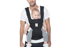 Ergobaby Porte-Bébés Physiologique et Ergonomique - Multifonction Ventral et Dorsal - Noir (Pure Black)