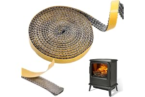Ugntätningsband 10 mm x 3 mm x 2 m kamintätningsband självhäftande ugntätningsband ugntätning självhäftande baksida för skorstenar öppna spiser kätlar industriovnar och vedspisar