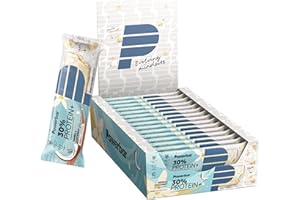 PowerBar Protein Plus 30% Vanilla Coconut 15x55g - Barra ad Alta Proteina + Proteine del Siero e della Caseina, 15 Riegel