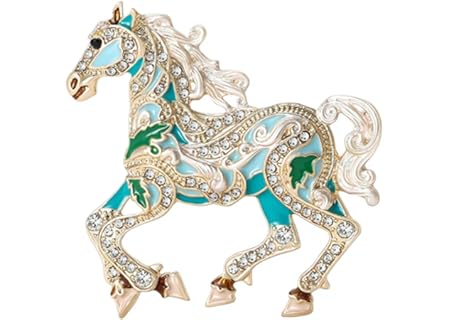 Cikiki 2026 hästens år brosch, kinesiskt nyår kristall häststift, kinesisk zodiacdjur lycka pin pres - Amazon Deal & Rabatt