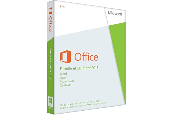Office Famille et Etudiant 2013 - 1 PC (carte d'activation)