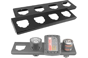 otuiaim [2-pack] 4 fack, batterihållare, väggmontering, kompatibel med Bosch 12V/Milwaukee 12V/Makita 12 V batteri, förstärkt