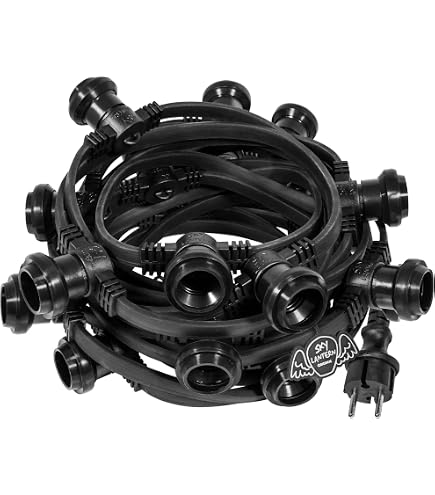 SKYLANTERN Skyland Girlande Guinguette Deluxe, 4,5 M Mehrfarbig Retro Lichterkette Für Innen - LED Filament Glühbirnen E27