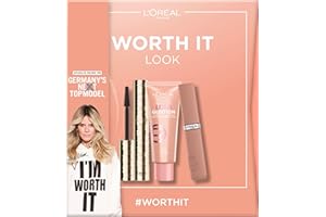 ‎L'OREAL PARIS L'Oréal Paris Germany's Next Topmodel Make-up-Set Worth It Look mit Panorama Mascara, Lumi Glotion Highlighter und Infaillible Matte Resistance Nude Lippenstift