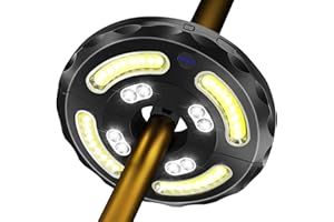 ‎GUISEAPUE Sonnenschirm Lichter, Guiseapue COB LED Sonnenschirm Beleuchtung Schnurlose mit 3 Modi, Batterie Betrieben und USB Aufladen für Garten Strand Außenleuchten BBQ Party Camping