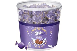 ‎MILKA Milka Feine Kugeln Alpenmilch Dose für Büro und Zuhause, 1er Pack (1 x 900 g)