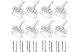 Neoteck Sash Jammer Sash Jammer White Strong Zinc Cast Alloy Extra Security Locks Sash Blocker Jammer for Various UPVC/PVC Doors and Windows and Home Security (White, 8 pcs)
