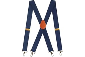 Minicloss Bretelle da Uomo Extra Forti con 4 Ganci, Bretelle Uomo Vintage 3,5 cm a Forma di X Elastici Regolabili Bretelle per Uomo Donna