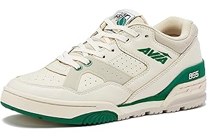 Avia 855 Basketball Sneakers for Men, Low Top Retro Womens or Mens Sneakers for Street or Court, Sizes 4.5 to 15, Blue and White, Green and Cream, or Grey and All White Shoes Men and Woman Sizes