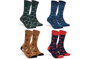 DIVER SOCKS 4 Pares de Calcetines hombre divertidos-Calcetines de dibujos con estampados graciosos como regalos originales para hombres-talla 40-45