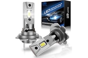 SHINYY H7 LED Headlight Bulbs, Upgraded 22000LM 100W 6500K White 12V 500% Brighter Canbus Error Free LED H7 Car Headlights with Fan H7 Low Beam High Beam Lamps, Replace Halogen & Xenon Lights, 2PCS