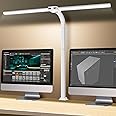LOOPITYS LED Desk Lamp for Home Office, Double Head LED Desk Lamp with Clamp, Eye Protection Architect Table Lamps, 18W 80CM Brightest 5 Color Modes and Dimmable Workbench Office Light for Reading