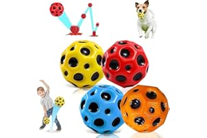 STILLWEN 4 Pezzi Palla Rimbalzante, Palla Spaziale, Moon Ball Pallina Che Rimbalza Da Allenamento Sportiva