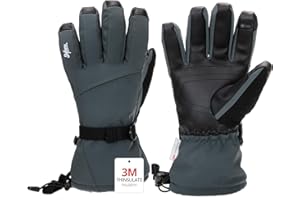 BRGOOD Guantes de Esquí Impermeables, 3M Thinsulate Aislados Guantes de Invierno para Hombres Mujeres, Pantalla Táctil, Guantes de Nieve Térmicos Transpirables para Snowboard