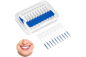 220 Pcs Spazzolini Interdentali, ZAHRVIA Filo interdentale a Doppio uso Silicone Spazzolino da denti Pennelli Interdentali Spazzolino Dentale Orale Per la pulizia dentale (Blu)