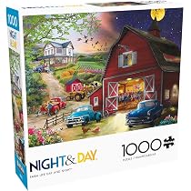 Buffalo Games Farm Life Night And Day – 1000 Teile Puzzle Für Erwachsene, Perfekt Für Spieleabende, Fertige Größe 67,9 X 50,2 Cm