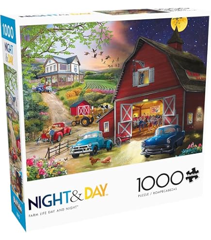 Buffalo Games Puzzle 'Abend Am Bergsee' | 1000 Teile, Kunst Von Kim Norlien | Fertige Größe 68x50 Cm | Mit Poster