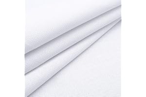 Caydo 1 x 1.5 m 18 Count Aida Fabric Cross Stitch Fabric Large White Embroidery Cloth for Cross Stitch, Embroidery, Needlework, DIY Craft
