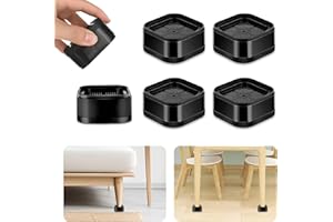 SALBSEVER Furniture Risers 1 Inch Table Lifts Risers 4 Pack, Furniture Raisers Blocks Heavy Duty Leg Risers for Table Legs Dresser Desk Couch Chair Sofa, Square Stackable Bed Raisers Blocks Lift Height 1"