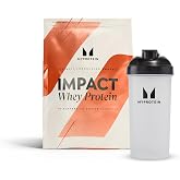 Myprotein Impact Whey Protein Powder and Shaker Bottle Bunch - Cookies and Cream 1kg and 600ml Shaker Bottle