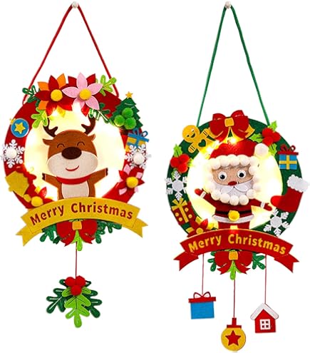 Baker Ross FC160 Kit Couture Enfant Décoration Otif Noël - Lot De 3