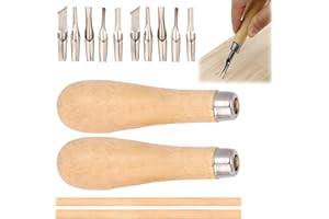 BANJIABB 2 Set Linolschnitt Werkzeug,Linoleum-Schnitzwerkzeuge Kit,Schneiden Stempel Schnitzen Werkzeuge Mit 5 Klingen,Holz-Schnitzwerkzeug Set,Linoleum Schnitzset,Linolschnitt Set Für Ink Paint Block Stamping