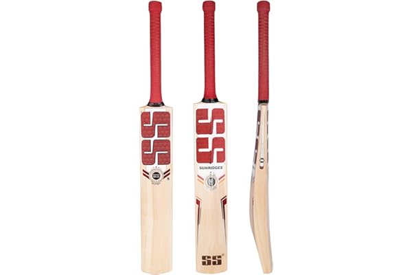 SS Gutsy Size-6 KW Bat, 1000 Grams, Short Handle for Men, Premium Willow for Leather Ball, Lightweight, Strong Grip, Shock Absorption, Ideal for Professional Players