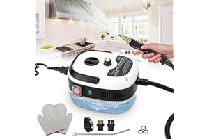 LIEBERWELL Steam Cleaners, 2500W Steam Cleaner Handheld, High Pressure Steam Cleaning Machine with 3 Brush Heads & 901ml Water Tank, Portable Multi-Purpose Steam Cleaner for Kitchen, Car, Bathroom, Furniture