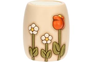 THUN, Porta Coltelli In Ceramica, Collezione Happy Country, Ideale per la tua Cucina, Accessori per Casa, 15,8 x 14,9 x 17,6 cm