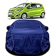 AUCTIMO® Beat Car Cover Waterproof/Beat Car Cover Waterproof Dust Proof/Chevrolet Beat Car Cover with Triple Stitched Fully Elastic Ultra Surface Body Protection (Navy Look)