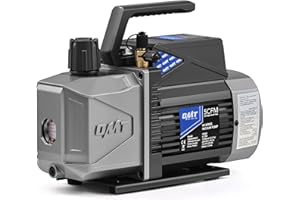 Orion Motor Tech Sparkless Ignition Proof Vacuum Pump, 5 cfm 1/2 hp Two Stage Vacuum Pump with 0.2 Pa Ultimate Vacuum, Auto HVAC Vacuum Pump for R1234yf R32 R134a R22 R410A, Pump Oil Included