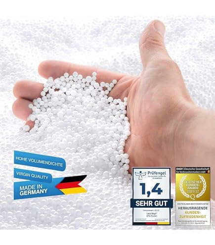 Granulés De Polystyrène 50 G - Billes De Rembourrage Blanc, Diamètre 0,3 Cm, Pour Coussins, Jouets