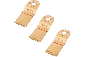 3 x Saxton 35mm Parte Finale Carburo Taglio Lama Fein Multimaster Bosch Makita Multi Attrezzo Oscillante