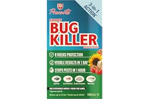 PROVANTO - Smart Bug Killer Concentrate - Longer Lasting, Visible Results in 24 Hours - Garden Care, Plant Protection, Concentrate Insecticide, Use Indoor & Outdoor on Flowers, Fruit & Veg - 100ML