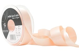 Berisfords Double Satin Ribbon, Peach, 20 m