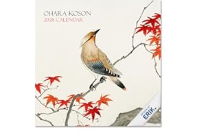 Grupo Erik - Calendrier 2026 Mural Ohara Koson - Calendrier Mural 2026 Mensuel Japonais │ Idee Cadeau : Calendriers Muraux │ De Janvier à Décembre : Espace pour notes et Illustrations (30x60 cm)