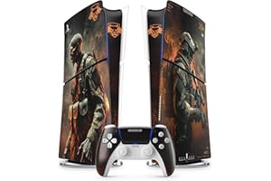 FFRAME Adesivo per PS5 Black Ops 6, adesivo PS 5 Gaming, Console e Controller, edizione Slim Digital Skin COD (1 Controller)