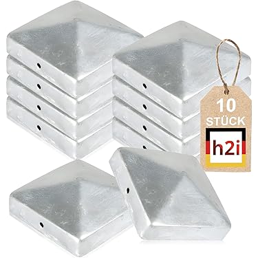 Capuchon Pour Poteau Extérieur Capuchon Pour Poteau Carré 15x15 Mm - Gris - 10 Pièces - Chapeau Pour Capuchon Pour Poteau De Jardin