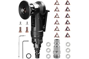 YWNYT Mini máquina de biselado neumática, portátil máquina de acaparamiento neumática, esquina de arco de 45° de 30000 RPM con entrada de aire de 1/4 pulgadas para recortar chaflán y desbarbado (C&R)
