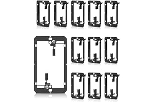 DAONEG 12 Pack Single 1-Gang Low Voltage Mounting Bracket Drywall Flush Wall Plate Device (Black)