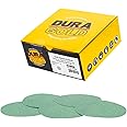 Dura-Gold - Premium Hook & loop - 80 Grit 5" Green Film - Hook & Loop Sanding Discs for DA Sanders - Box of 50 Sandpaper Finishing Discs for Automotive and Woodworking