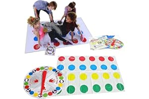 HFYMXNB Twister - Juego para niños, juego de pisos familiar, juegos de habilidad de equipo, adecuado para fiestas de cumpleaños y reuniones, divertidos para niños y adultos