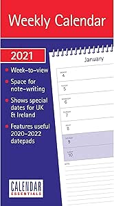 Essential Week To View Short Slim Calendar 21 Amazon Co Uk Stationery Office Supplies
