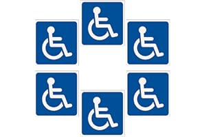 EVEREST ADV 6 Adesivi Disabili Invalidi cm 12x12 | Per Auto, Camper, Parabrezza, Carrozzeria | Alta Resistenza a Sole e Pioggia | 6 pz