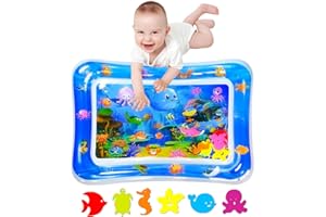 SUNSHINEMALL Grand tapis d'eau Bébé Sans Bpa Tapis de jeu d'eau Bébé Tapis de jeu d'eau Jouets sensoriels Tapis d'éveil Bébé 3 6 9 mois Tummy Time Toys Water Mat
