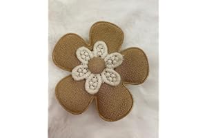 KASAHOME 2 Fermatenda Legatenda Magnetici con Calamita a Forma di Fiore Colore Marrone o Dorato 10cm (Marrone)