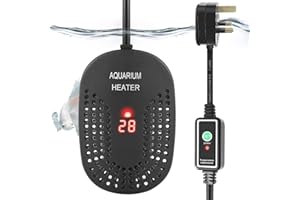 FEDOUR Mini Aquarium Heater 50W 100W, Submersible Fish Tank Heater with Thermometer, Shatterproof Heater for Saltwater and Fresh Water, Betta Heater (100W)
