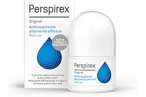 Perspirex Original - Antitraspirante Ascelle Roll-on, Soluzione Efficace Contro la Sudorazione e gli Odori, Senza Profumazione, Formula Dermatologicamente Testata, Ideale per Uso Quotidiano, 20ml